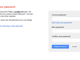 Gmail change password