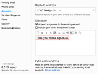 Create Yahoo Signature